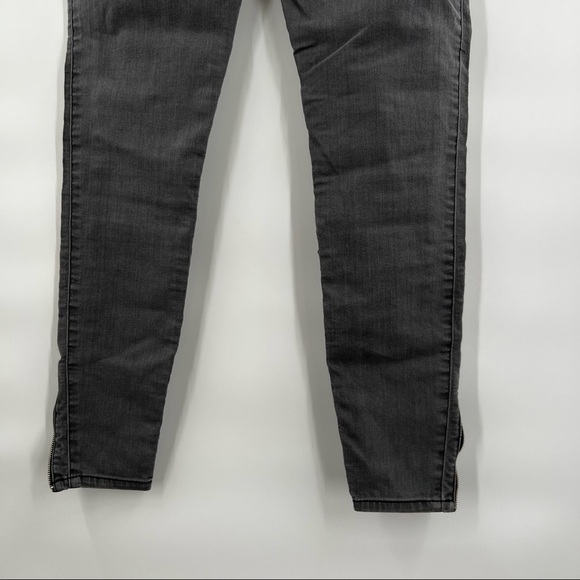 Black Orchid grey silver shatter studded jeans zip hem Los Angelos 29 - Picture 5 of 12